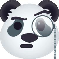Monocle Panda Sticker - Monocle Panda Joypixels Stickers