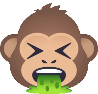 Vomiting Monkey Monkey Sticker - Vomiting Monkey Monkey Joypixels Stickers