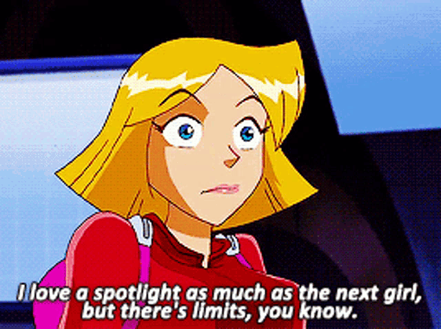 Totally Spies Clover Totally Spies Clover I Love A Spotlight As Much As The Next Girl