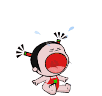 Crying Baby Sticker - Crying Cry Baby Stickers