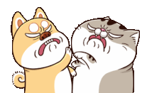 Ami Fat Cat Sticker - Ami Fat Cat Fighting Stickers