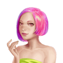 pink bobcut