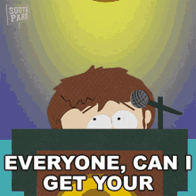 I have an announcement please - south park gif 