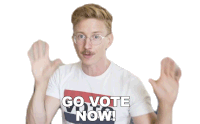 Go Vote Now Tyler Oakley Sticker - Go Vote Now Tyler Oakley Get Out The Vote Stickers