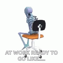 At Work Ready To Go Like Skeleton GIF - At Work Ready To Go Like Skeleton GIFs