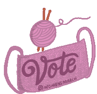 Vote Mask Sticker - Vote Mask Knitting Stickers