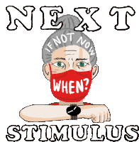 Next Stimulus Stimulus Check Sticker - Next Stimulus Stimulus Stimulus Check Stickers