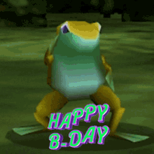 Happy Birthday Frog GIF - Happy Birthday Frog Dance GIFs