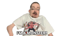Im A Monster Beast Sticker - Im A Monster Monster Beast Stickers
