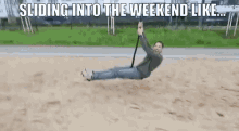 sliding into weekend like zipline playground weekend