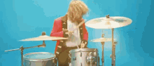 Drummer Drum Set GIF - Drummer Drum Set Head Bang GIFs