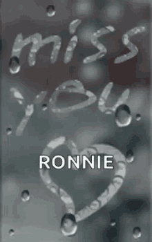 Miss You Ronnie Heart GIF - Miss You Ronnie Heart Rain GIFs