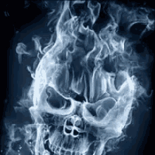 smoke skull animated live scary