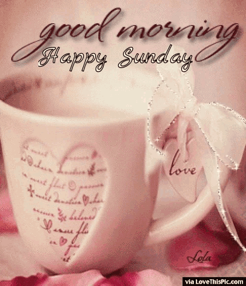 The perfect Good Morning Happy Sunday Hearts Animated GIF for your conversa...