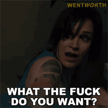 What The Fuck Do You Want Franky Doyle GIF - What The Fuck Do You Want Franky Doyle Wentworth GIFs