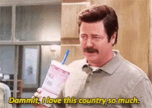 Ron Swanson America GIF - Ron Swanson America Parks And Rec GIFs