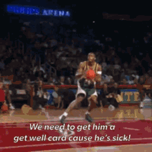Basketball We Need To Get Him A Get Well Card Cause Hes Sick GIF - Basketball We Need To Get Him A Get Well Card Cause Hes Sick Desmond Mason GIFs