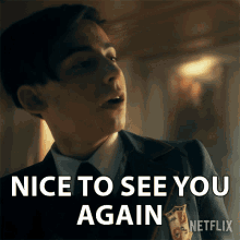 Nice To See You Again Five GIF - Nice To See You Again Five Aidan Gallagher GIFs