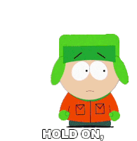 Hold On Ill Be Right Back Sticker - Hold On Ill Be Right Back Kyle Broflovski Stickers