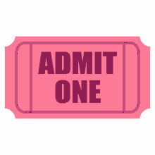 admit one activity joypixels cinema ticket one seat only