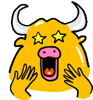 Bye Surprised Sticker - Bye Surprised Bull Stickers
