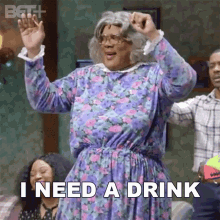 I Need A Drink Tyler Perry GIF - I Need A Drink Tyler Perry Madea GIFs