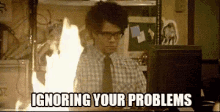 Ignoring Your Problems GIF - The It Crowd Maurice Moss Richard Ayoade GIFs