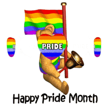 happy pride month pride month rainbow flag gay teddy bear pride