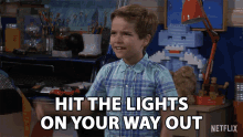 Hit The Lights On Your Way Out Leave GIF - Hit The Lights On Your Way Out Leave Turn Out The Lights GIFs