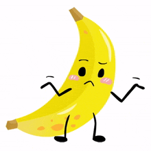 banana yellow fruit cute chibi