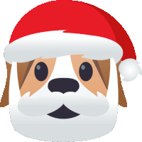 Santa Dog Sticker - Santa Dog Joypixels Stickers