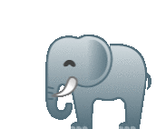 Elephant Trunk Sticker - Elephant Trunk Happy Stickers