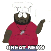 Great News Chef Sticker - Great News Chef South Park Stickers