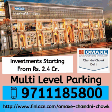 omaxe chandni chowk mall investment multi level parking