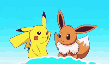 Eevee Pikachu GIF - Eevee Pikachu Hi GIFs