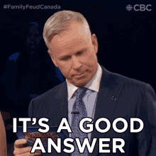 Its A Good Answer Gerry Dee GIF - Its A Good Answer Gerry Dee Family Feud Canada GIFs