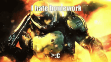 I Hate Homework Doom GIF - I Hate Homework Doom Doom Guy GIFs