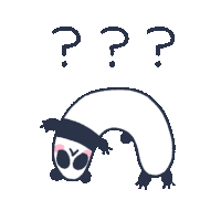 Panda  Curious Sticker - Panda  Curious  Question Mark Stickers
