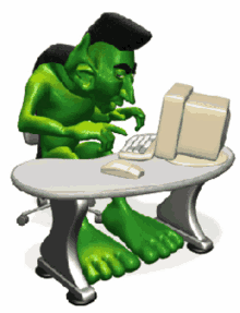Goblin Green Monster GIF - Goblin Green Monster Typing GIFs