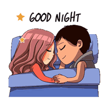 goodnight couple sleep bedtime cute