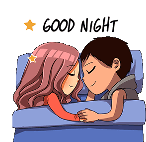 Goodnight Couple Sticker - Goodnight Couple Sleep Stickers
