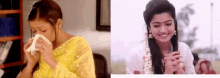 Rashmika Mandanna Drashti Dhami GIF - Rashmika Mandanna Drashti Dhami Actress GIFs