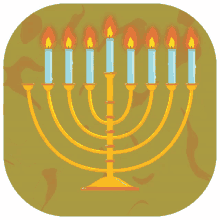 happy hanukkah day seven seventh day menorah candles