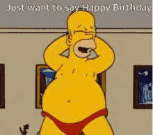 just want to say happy birthday homer simpson dance
